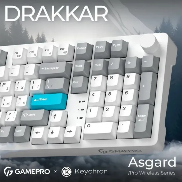 Клавіатура GamePro Asgard Drakkar (MK305WH) (White) (UA)