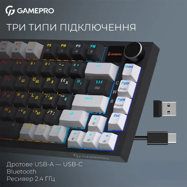 Клавіатура GamePro Asgard Valhalla Pro 75% Rainy switches (Black) (UA)