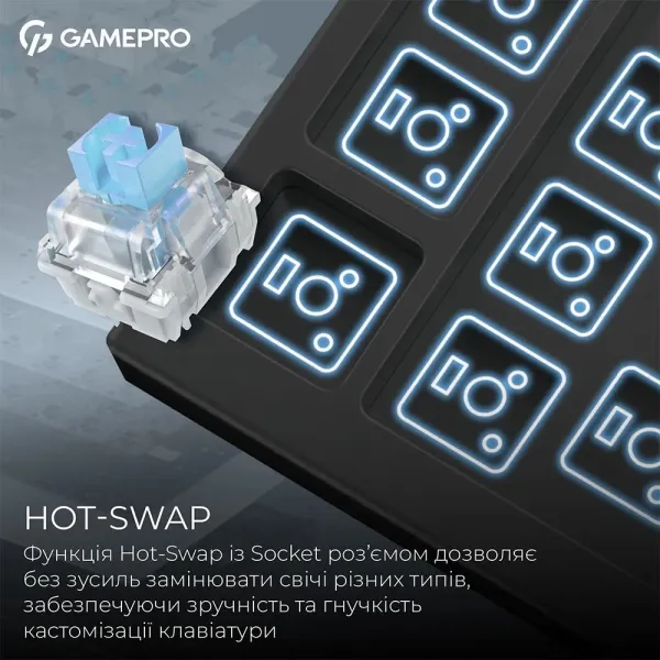 Клавіатура GamePro Asgard Valhalla Pro 75% Rainy switches (White) (UA)