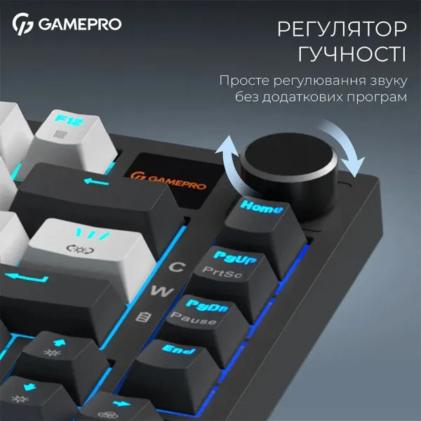 Клавіатура GamePro Asgard Valhalla Pro 75% Rainy switches (White) (UA)
