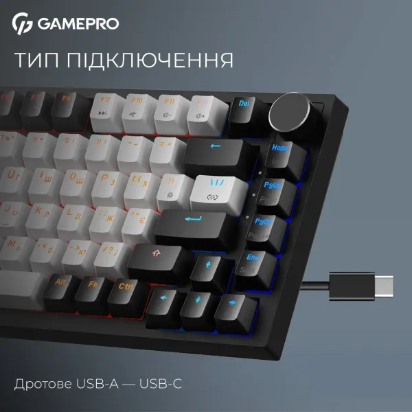 Клавіатура GamePro Asgard Valhalla MAX 75% Magnetic switches (Black) (UA