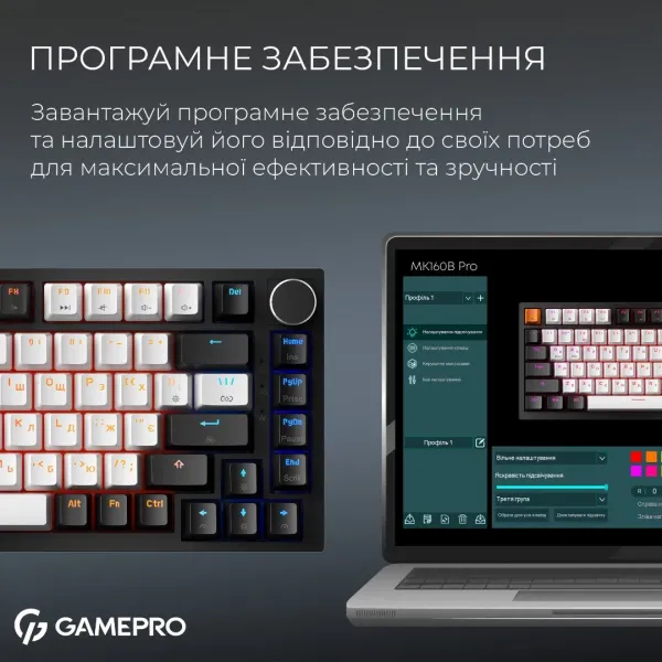 Клавіатура GamePro Asgard Valhalla MAX 75% Magnetic switches (Black) (UA