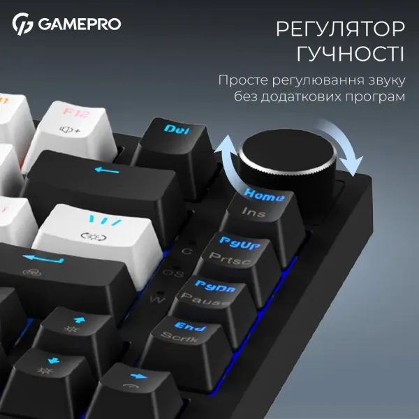 Клавіатура GamePro Asgard Valhalla MAX 75% Magnetic switches (Black) (UA