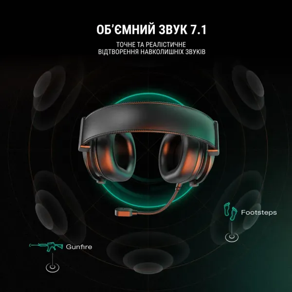 Ігрова гарнітура Fifine RGB H6 (Black) (UA)