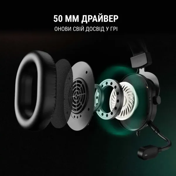 Ігрова гарнітура Fifine RGB H6W (White) (UA)