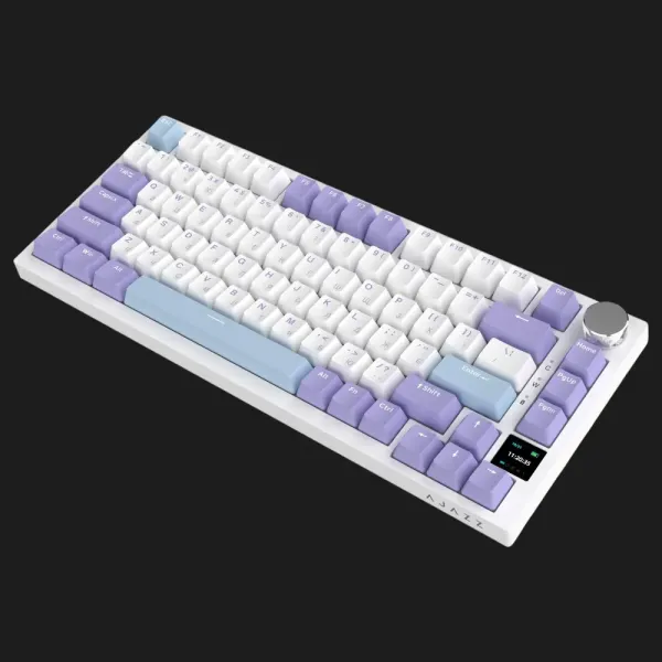 Клавіатура ігрова Ajazz AK820 PRO Flying Fish Switches (White/Purple) (AK820PRO-FF-PWB) (UA)