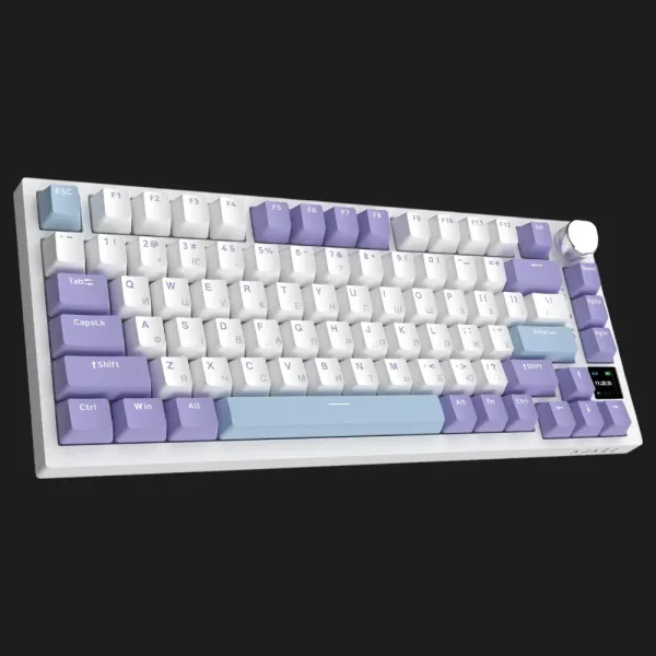 Клавіатура ігрова Ajazz AK820 PRO Gift Switch (White/Purple) (AK820PRO-G-PWB) (UA)