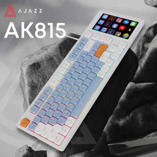 Клавіатура ігрова Ajazz AKP815 Red Switch (White/Blue) (AKP815-R-WBO) (UA)
