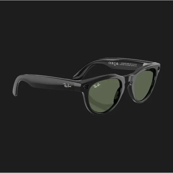 Смарт-окуляри Ray-Ban Meta Headliner (Gen 2) Low Bridge Fit (Shiny Black/G-15 Green) (RW4013F 601/71 51-23) (M)