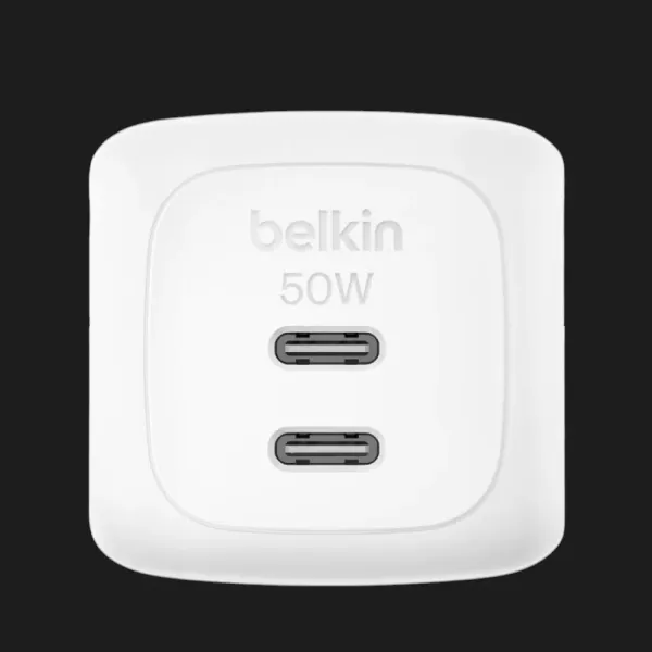 Блок живлення Belkin Home Charger 50W 2хUSB-С GAN PD PPS (White)