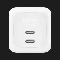 Блок живлення Belkin Home Charger 67W 2хUSB-С GAN PD PPS (White)