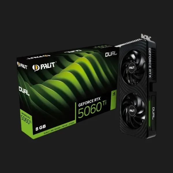 Відеокарта Palit GeForce RTX 5060 Ti Dual 8GB (NE7506T019P1-GB2062D)