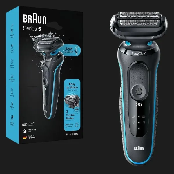 Електрична бритва BRAUN Series 5 Wet&Dry (51-M1000s) (Black/Mint)