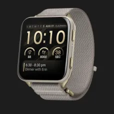Garmin Venu X1 Soft Gold with Titanium Caseback and French Gray Nylon Band (010-02980-08/09)
