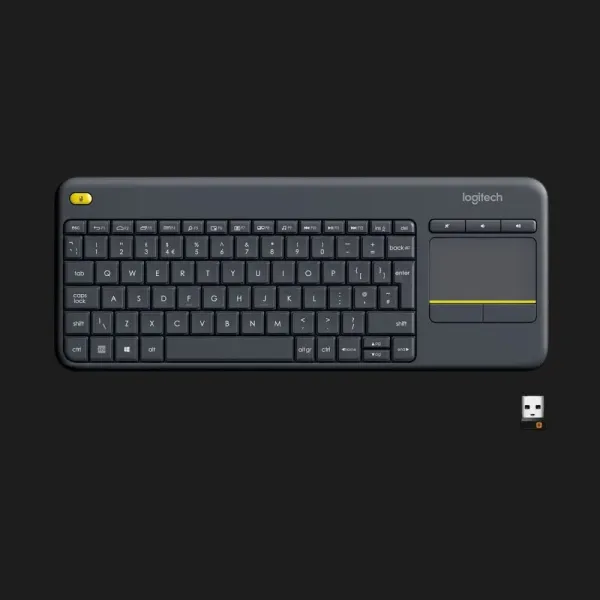 Клавіатура бездротова Logitech K400 Plus (Black) (UA)