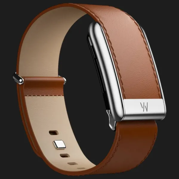 Ремінець Whoop LeatherLuxe Band Straight для Whoop 5.0 (Chestnut/Cream with Titanium) (Size S)