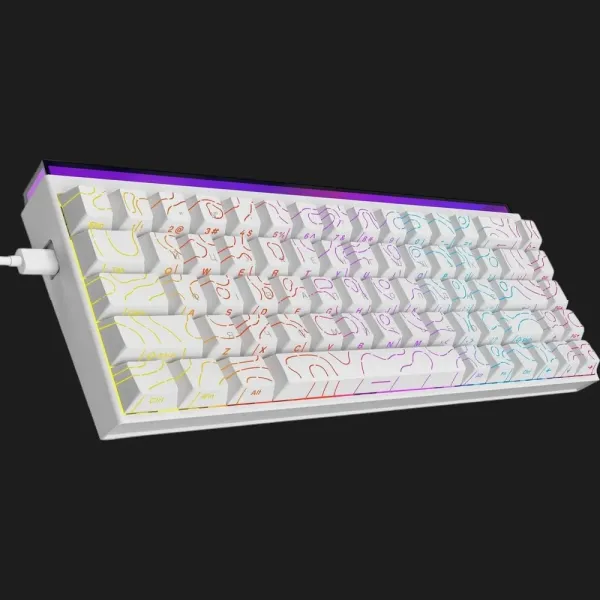 Клавіатура Ajazz NK68 Red switches Side Contour (White) (UA)
