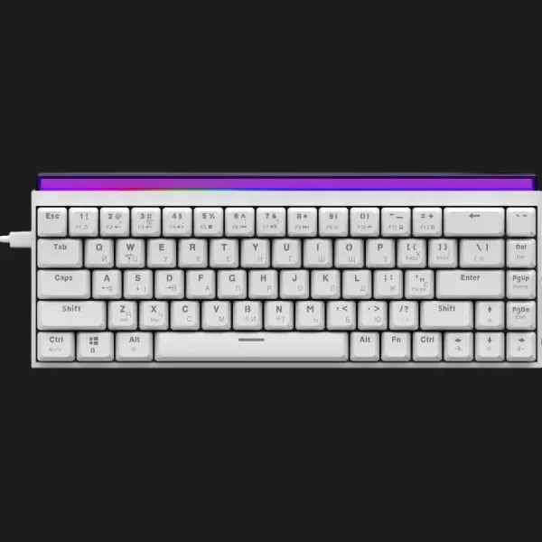 Клавіатура Ajazz NK68 Red switches (White) (UA)
