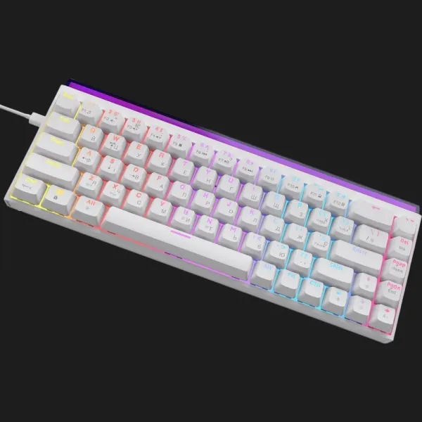 Клавіатура Ajazz NK68 Red switches (White) (UA)