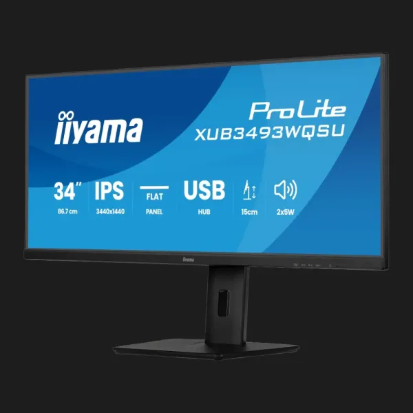 Монітор iiyama 34" IPS 120Hz XUB3493WQSU-B6 (UA)