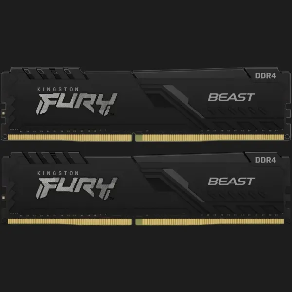 Оперативна памʼять Kingston Fury Beast DDR4 32GB 2x16GB 3200MHz (KF432C16BBK2/32)