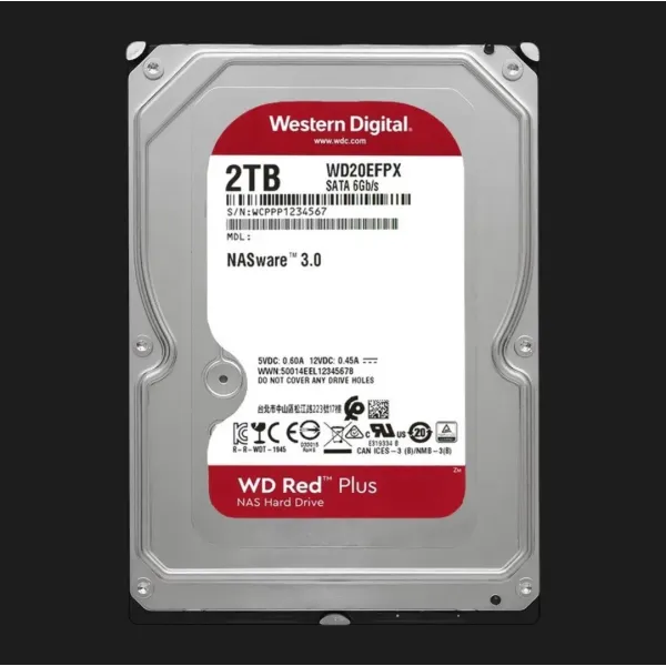 Жорсткий диск Western Digital Red Plus 2TB 3.5
