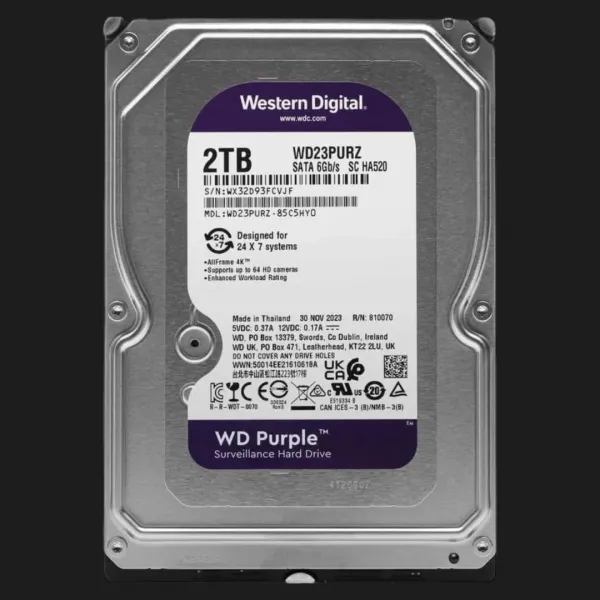 Жорсткий диск Western Digital Purple 2TB 3.5