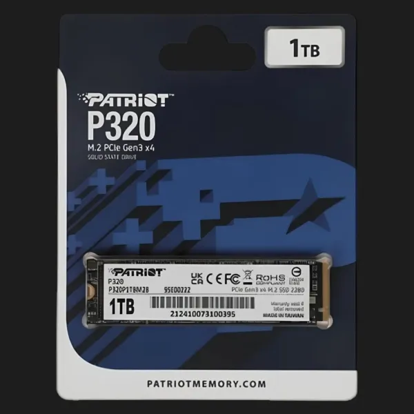 Накопичувач SSD Patriot P320 1TB NVMe PCIe 3.0 (P320P1TBM28)