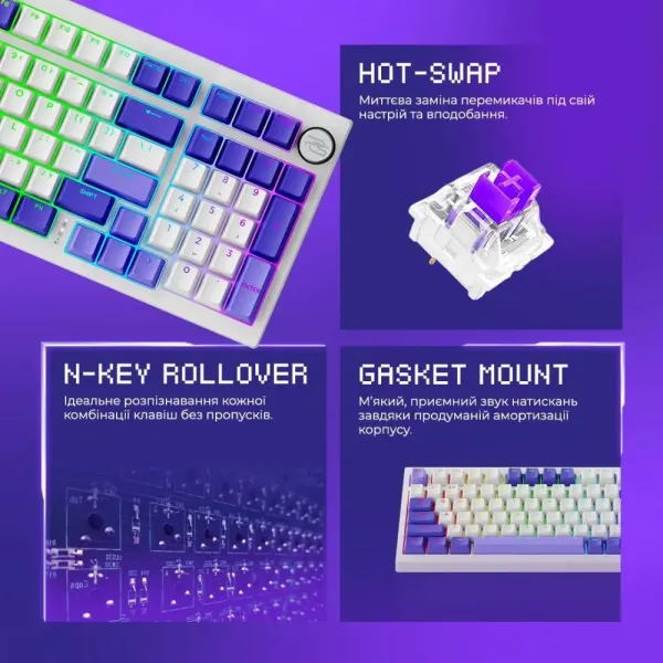 Ігрова клавіатура Proove Gaming Slicker Special Edition (White) (UA)