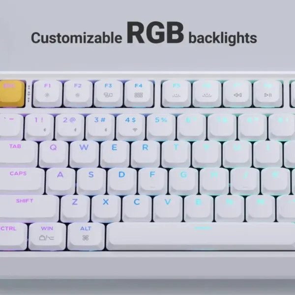 Ігрова клавіатура Keychron J1 82 Key RGB K Pro Brown (White) (J1-Q3-UA)