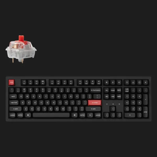 Ігрова клавіатура Keychron K10 Pro 108 Key RGB K Pro Red (Black) (K10P-B1-UA)