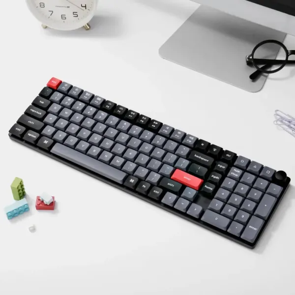 Ігрова клавіатура Keychron K17 Pro 103 Key White Led Gateron MX 2.0 Red (Black) (K17P-A1-UA)