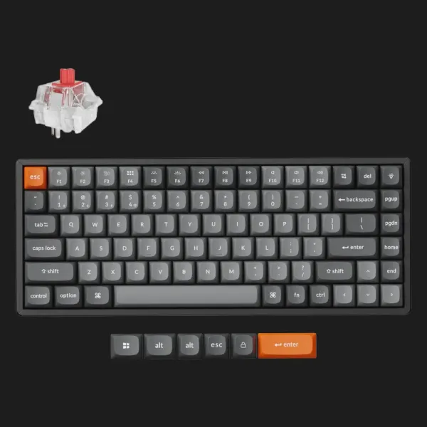 Ігрова клавіатура Keychron K2 Max 84 Key RGB Hot-Swap Keychron Super Red (Black) (K2M-J1-UA)