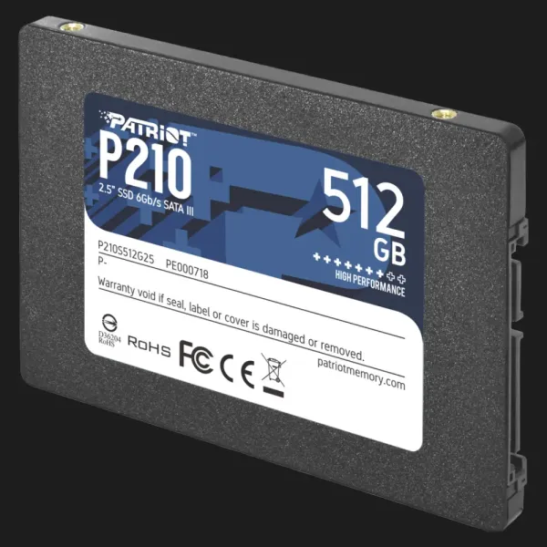 Накопичувач SSD Patriot P210 512GB SATA (P210S512G25)