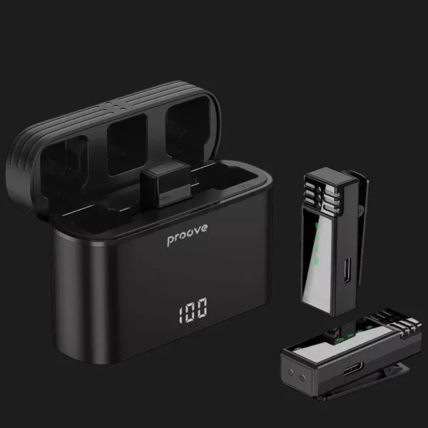 Бездротовий петличний мікрофон Proove Record Type-C + Lightning