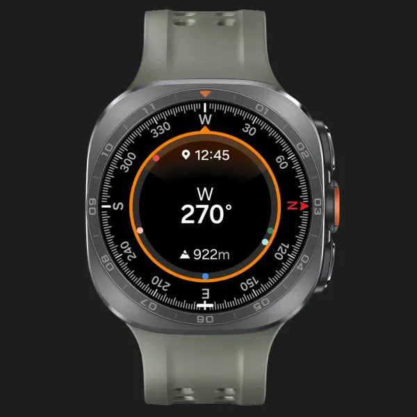 Смарт-годинник Samsung Galaxy Watch Ultra 2 47mm Titanium Silver LTE with Olive Marine Band (SM-L715FZSA) (Standard)