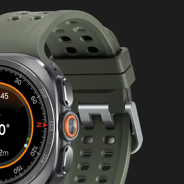 Смарт-годинник Samsung Galaxy Watch Ultra 2 47mm Titanium Silver LTE with Olive Marine Band (SM-L715FZSA) (Standard)