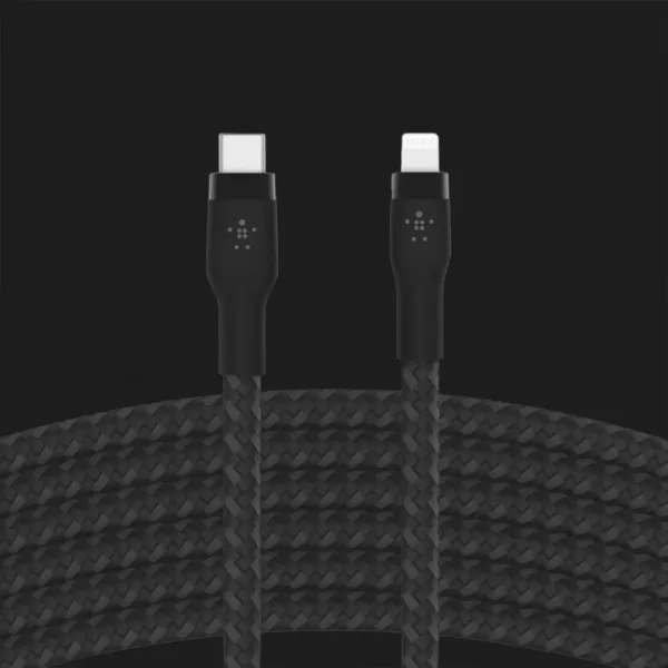 Кабель Belkin Braided Silicone USB-С to Lightning 1m (Black)