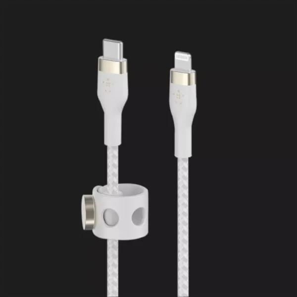 Кабель Belkin Braided Silicone USB-С to Lightning 1m (White)