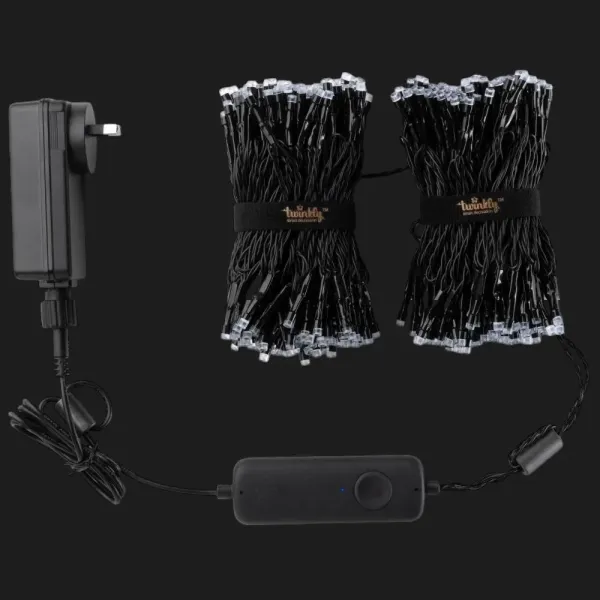 Гірлянда Smart LED Twinkly Strings RGB 400, Gen II, IP44, довжина 32м, кабель чорний
