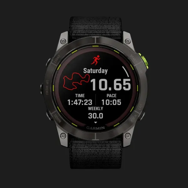 Garmin Enduro 2 Carbon Gray DLC Titanium with Black UltraFit Nylon Strap