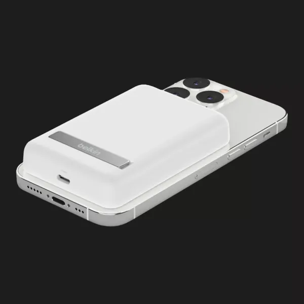 Безпровідний повербанк Power Bank Belkin MagSafe Wireless with Stand (5000mAh) (White)