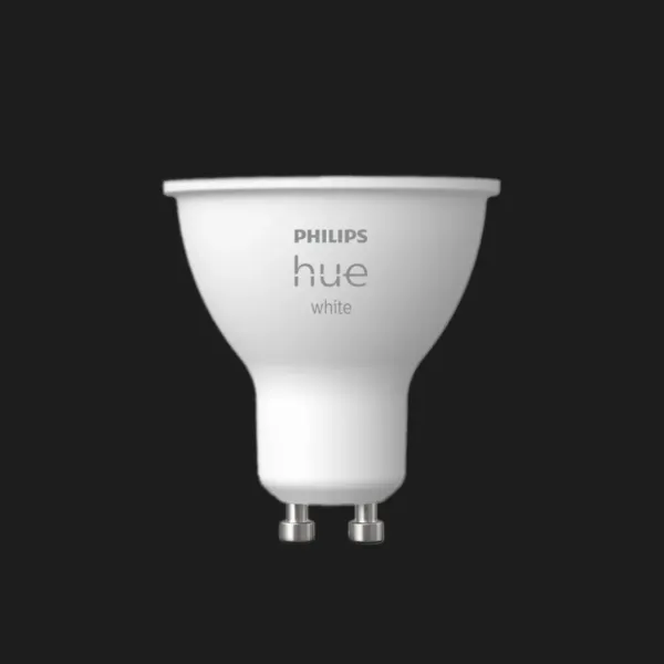 Розумна лампа Philips Hue GU10, 5.2W(57Вт), 2700K, Bluetooth, з димером (White)