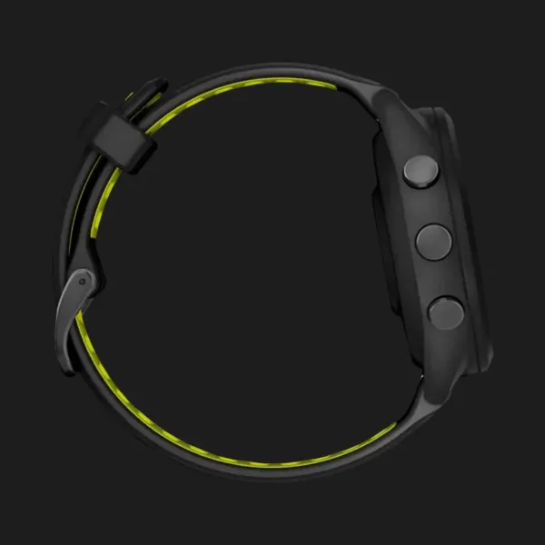 Garmin Forerunner 265S Black Bezel and Case with Black/Amp Yellow Silicone Band