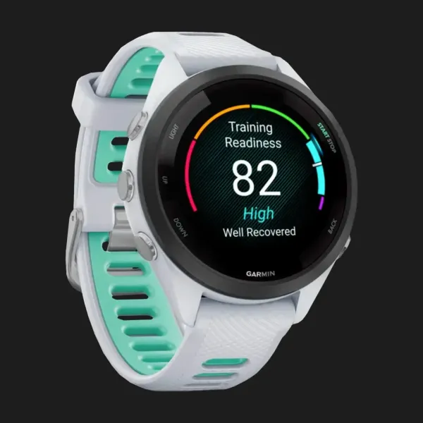Garmin Forerunner 265S Black Bezel, Whitestone Case, Whitestone/Neo Tropic Silicone Band