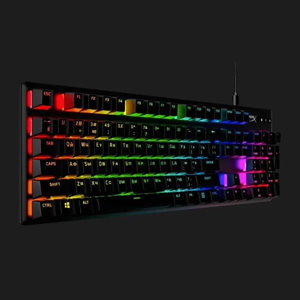 Клавіатура ігрова HyperX Alloy Origins Aqua USB RGB PBT (Black) (UA)