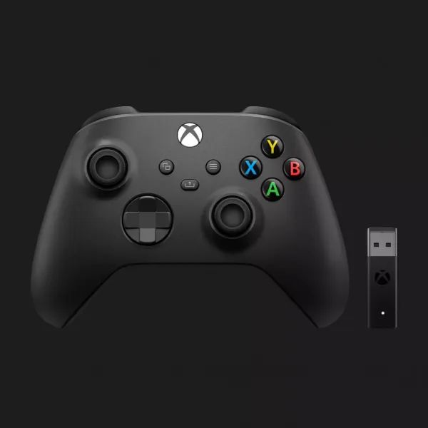 Геймпад Microsoft Xbox Series X/S Wireless Controller Carbon Black + Wireless Adapter