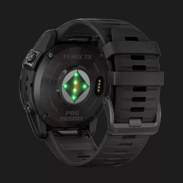 Garmin Fenix 7X Pro Sapphire Solar Carbon Gray DLC Titanium with Black Band