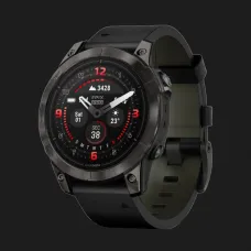Garmin Epix Pro (Gen 2) Sapphire 47mm Carbon Gray DLC Titanium with Black Leather Band