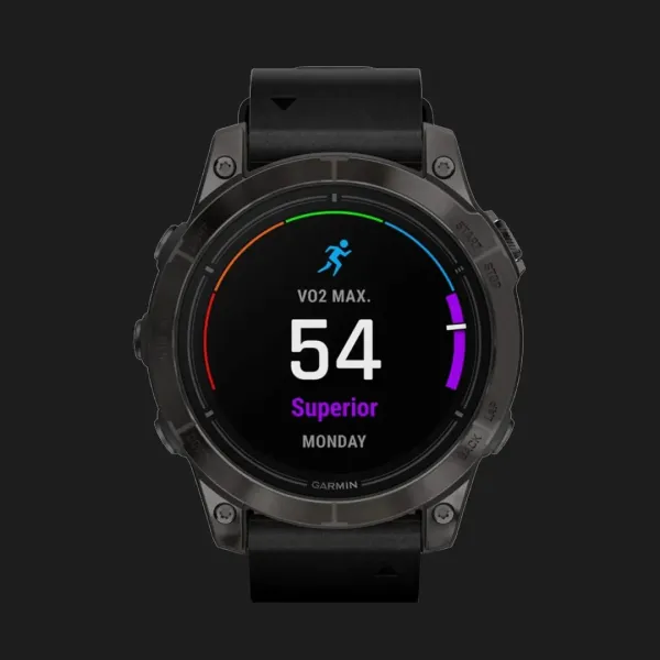 Garmin Epix Pro (Gen 2) Sapphire 47mm Carbon Gray DLC Titanium with Black Leather Band